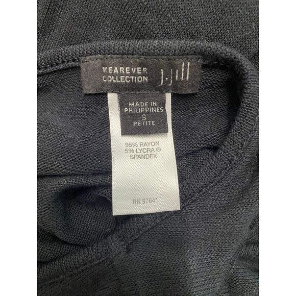 J.Jill Wearever Collection Long Sleeve Black Layering Sweater Dress Side Slit PS - Picture 6 of 7